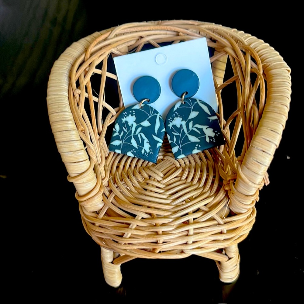 Trendy polymer clay statement earrings!